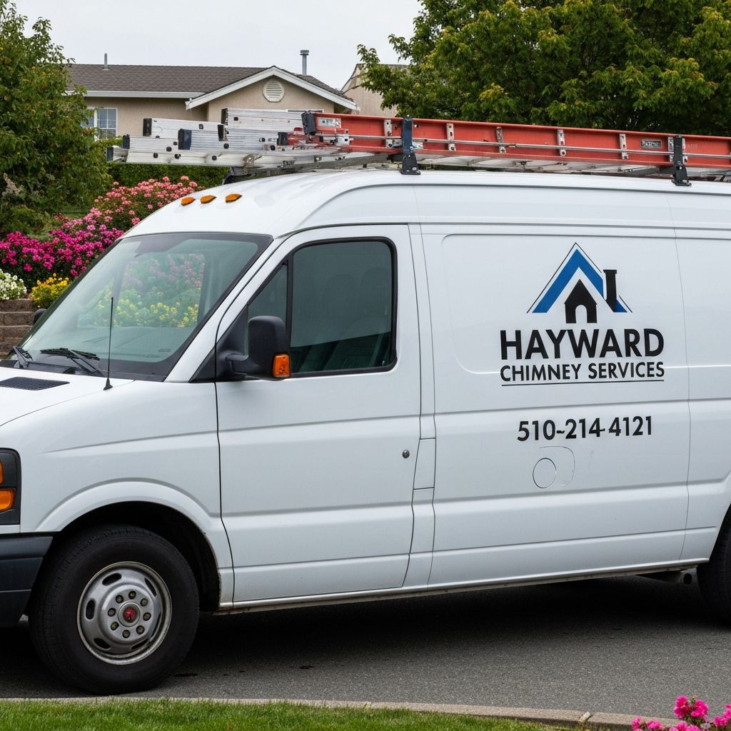 Hayward Chimney Services company vehicle with professional branding